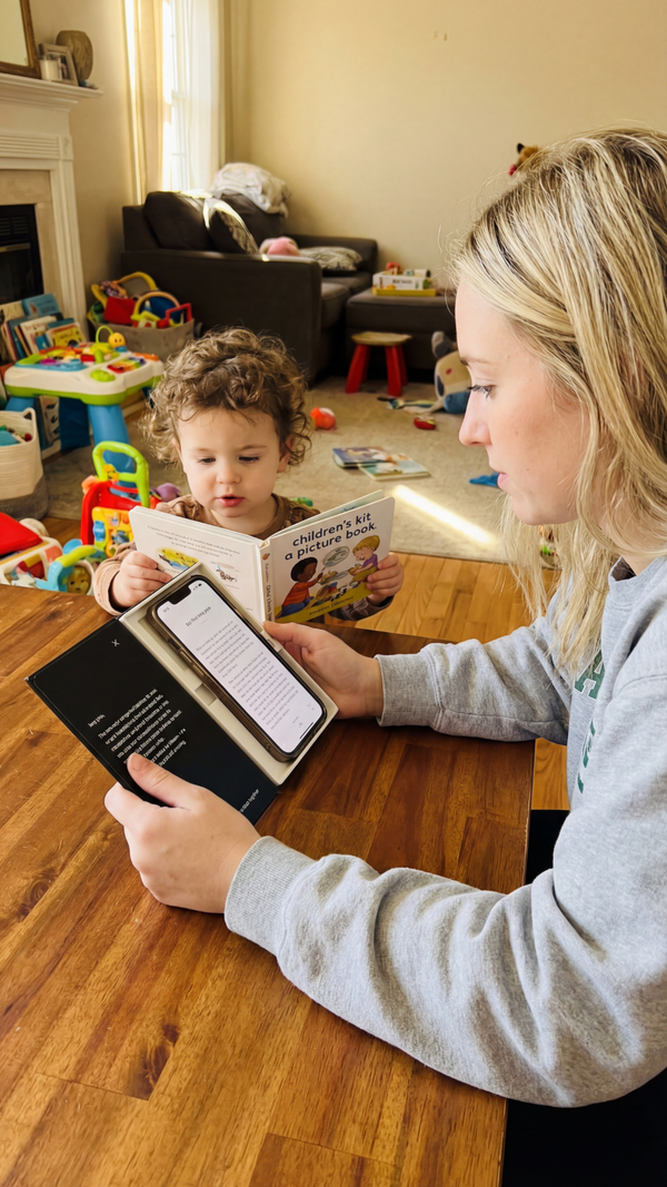 OFST Parent's Quiet Reader Hideaway - Secret Phone Storage Book - Our First Steps Together